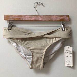 Sunsets Gold Dust Twist&Shout Bikini Bottom,M,NWT